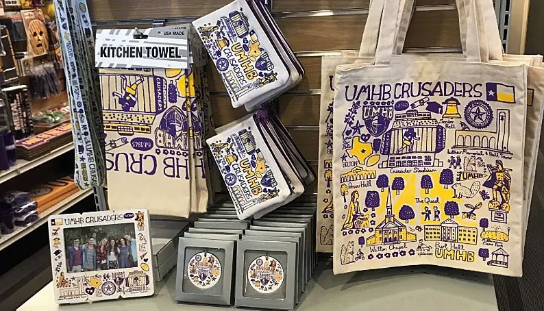 Julia Gash gift bags and other products on store shelf