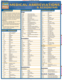 Medical Abbreviations & Acronyms Quick Study