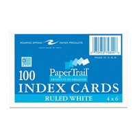 4 X 6 Ruled Index Cards