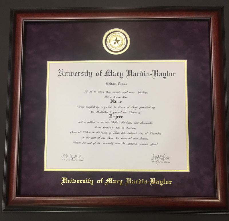 A Coin Doctoral Diploma Frame | UMHB Campus Store