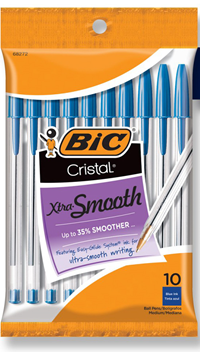 Bic Cristal 10 Pack Blue Pen