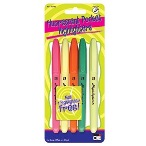 CLI Flourescent Pocket Highlighters - main view
