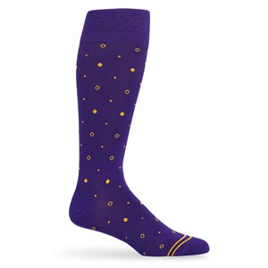 Deadsoxy Purple Mixed Dot Dress Socks - main view