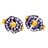 Gingham Gathered Clip