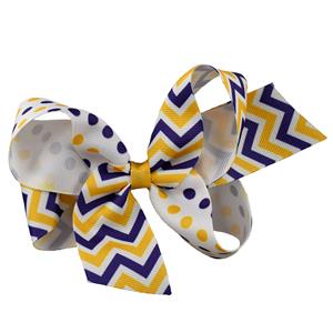 Miss Ashley's Two Tone Dot Print Fluff Bow