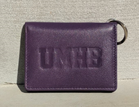 Nappa Leather ID Holder Snap Purple