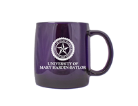 Purple Glass Mug W/Seal