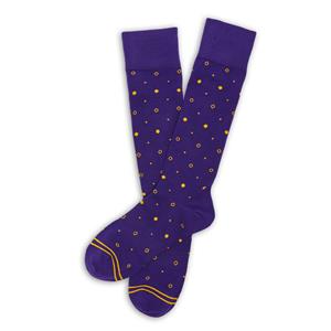SOCKS - PURPLE MIXED DOT DRESS SOCKS