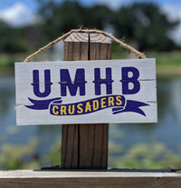 UMHB Crusaders Wood Sign