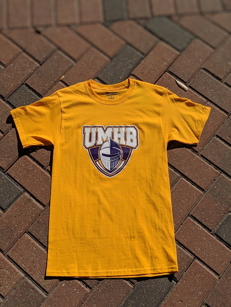 Umhb Official Logo S/S Tee Gold | UMHB Campus Store