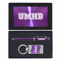 UMHB Purple Wave Pen/Key Tag Set
