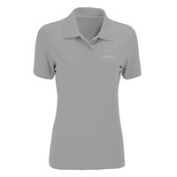Vantage Ladies Solid Tech Polo Grey
